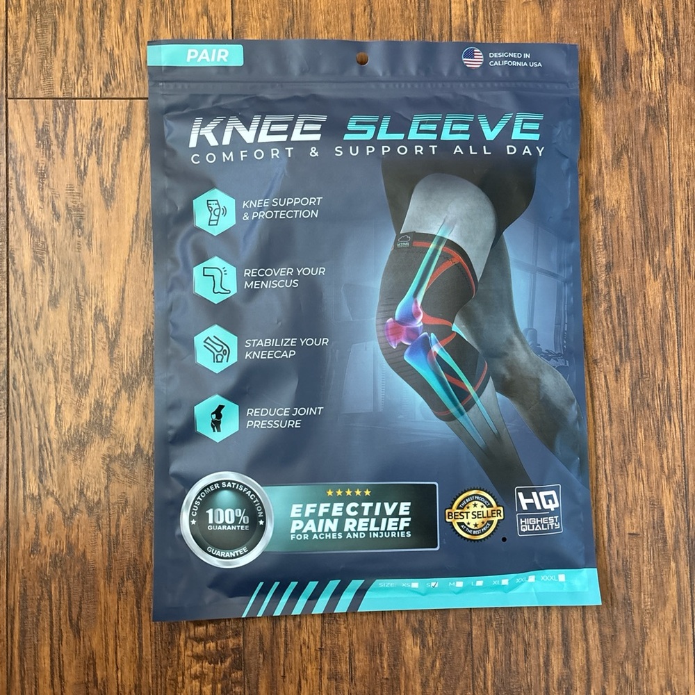 Knee sleeve for comfort and support all day size Small